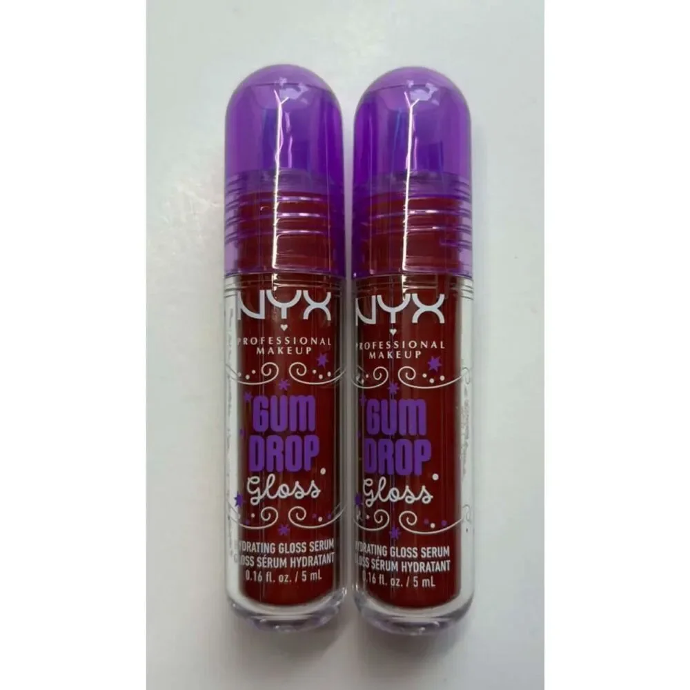 NYX Gum Drop Hydrating Gloss Serum 03 Cranberry Splash Lot of 2
